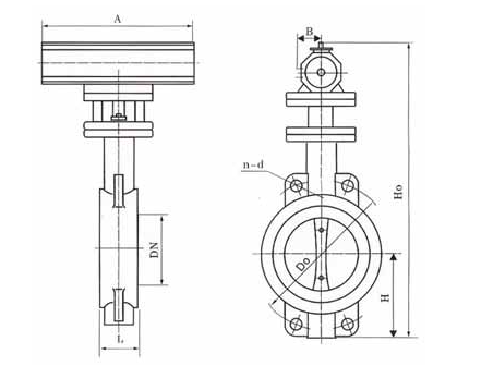 氣動對夾中線蝶閥(圖1)
